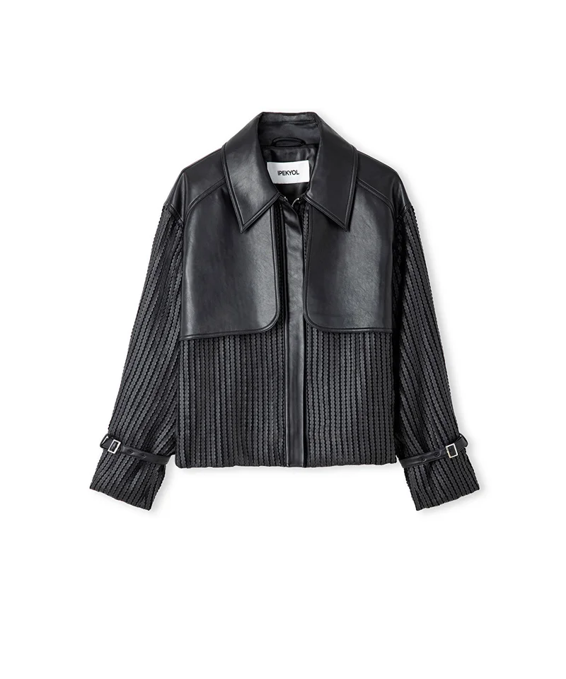 Ipekyol  Contrast Textured Coat for Women | Best Price UAE
